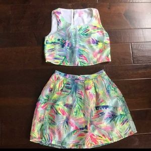 Lilly Pulitzer Hilah Crop Top Set Size 4